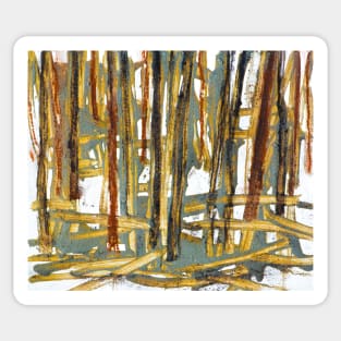 Yellow sunshine in the forest Sticker